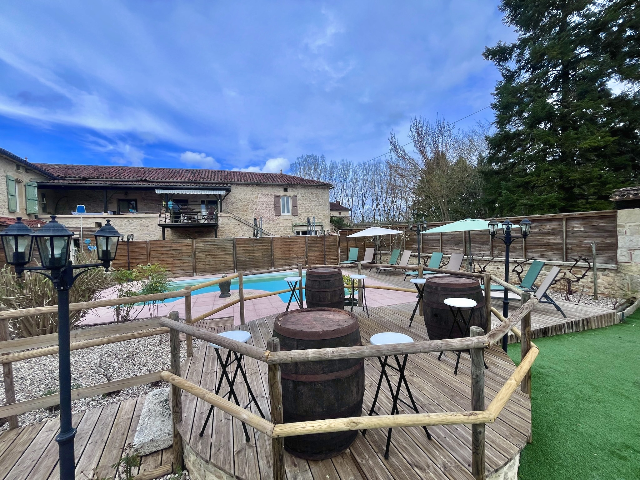 Terrasse du Gîte de la Chocolaterie